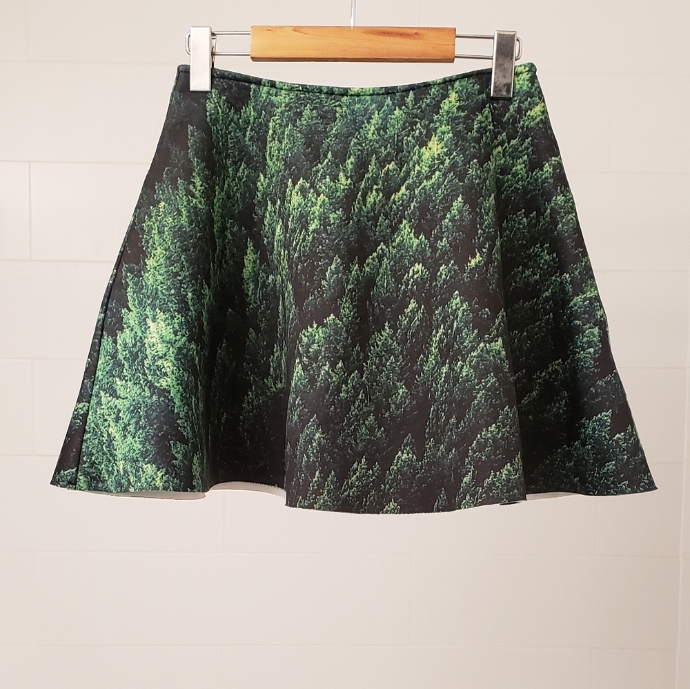Aloha from Deer Mini Skirt - Forest/Tree Print